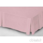 HaadiTex Drap-sommier de Luxe 50% Coton  50% Polyester  Poly Coton  Rose  King - B07PCWFRKF